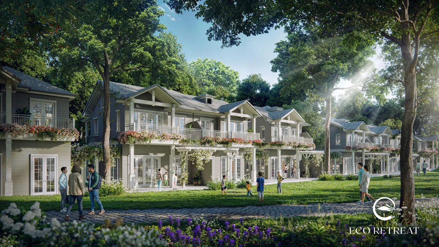 Shop Villa Song Lập, tận hưởng không gian xanh mát tại EcoRetreat Long An.. 出售 别墅 位于Đường Nguyễn Hữu Trí, Xã Thanh Phú, Huyện Bến Lức, Tỉnh Long An 由Kim Trần Realty发布
