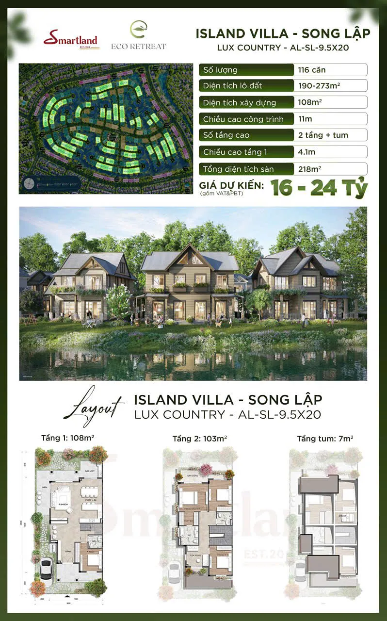 ISLAND VILLA SONG LẬP - MODERN COUNTRY, mái ấm cho gia đình.. Mua bán nhà riêng tại Đường Nguyễn Hữu Trí, Xã Thanh Phú, Huyện Bến Lức, Tỉnh Long An được đăng bởi Kim Trần Realty. Hình 2