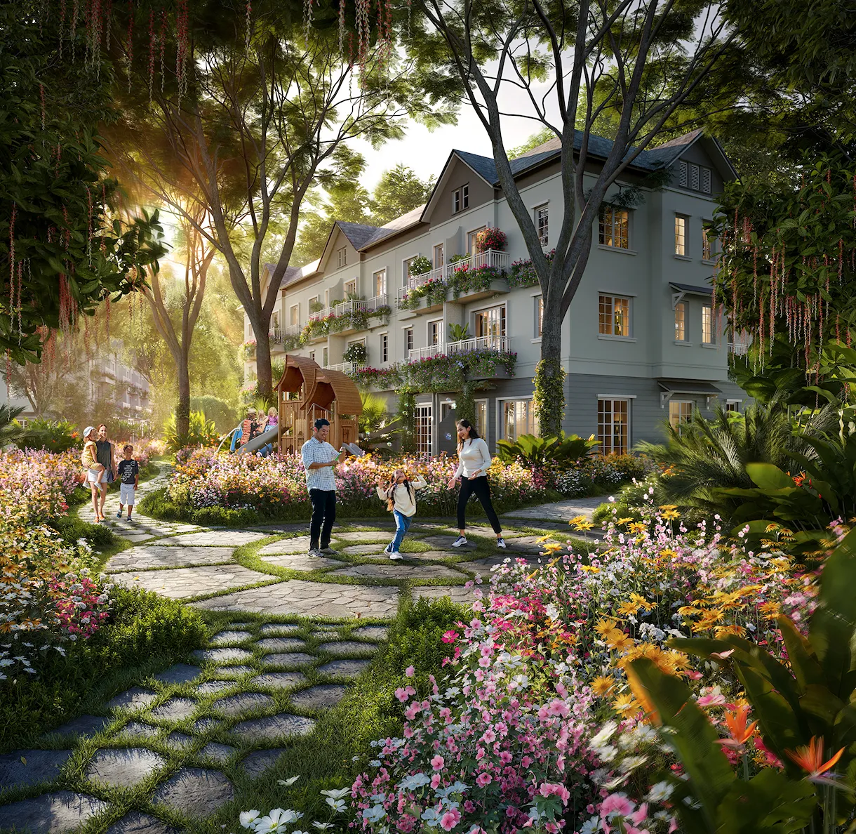 Townhouse Mùa Hạ Tại Phân Khu Home Retreat – Vị Trí Yên Tĩnh, Không Gian Sống Thoáng Đãng. Mua bán nhà phố tại Eco Retreat - Phân khu Home Retreat, Bến Lức, Tây Ninh được đăng bởi Eco Retreat. Hình 11