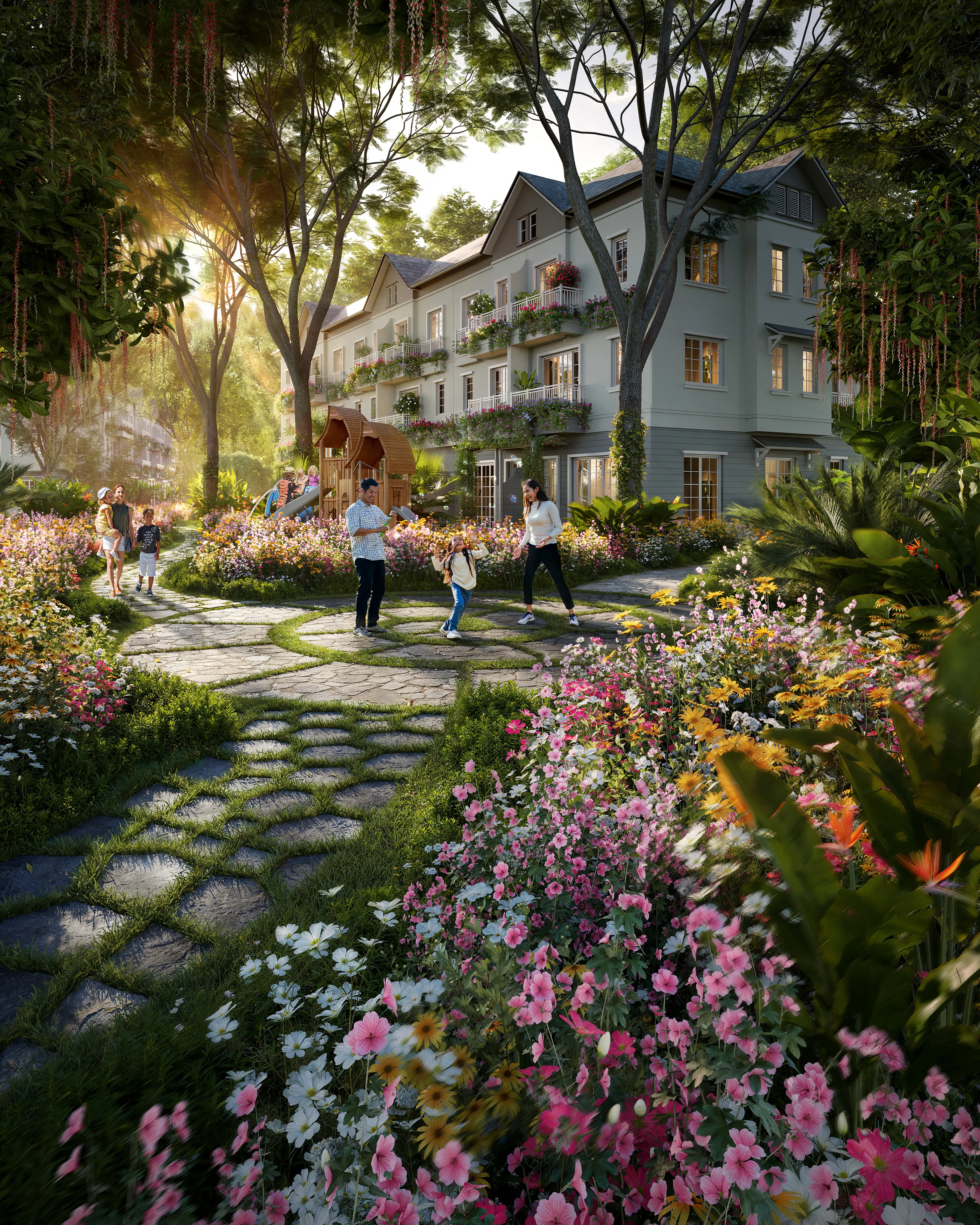 Townhouse Mùa Hạ Tại Phân Khu Home Retreat – Vị Trí Yên Tĩnh, Không Gian Sống Thoáng Đãng. Mua bán nhà phố tại Eco Retreat - Phân khu Home Retreat, Bến Lức, Tây Ninh được đăng bởi Eco Retreat. Hình 7