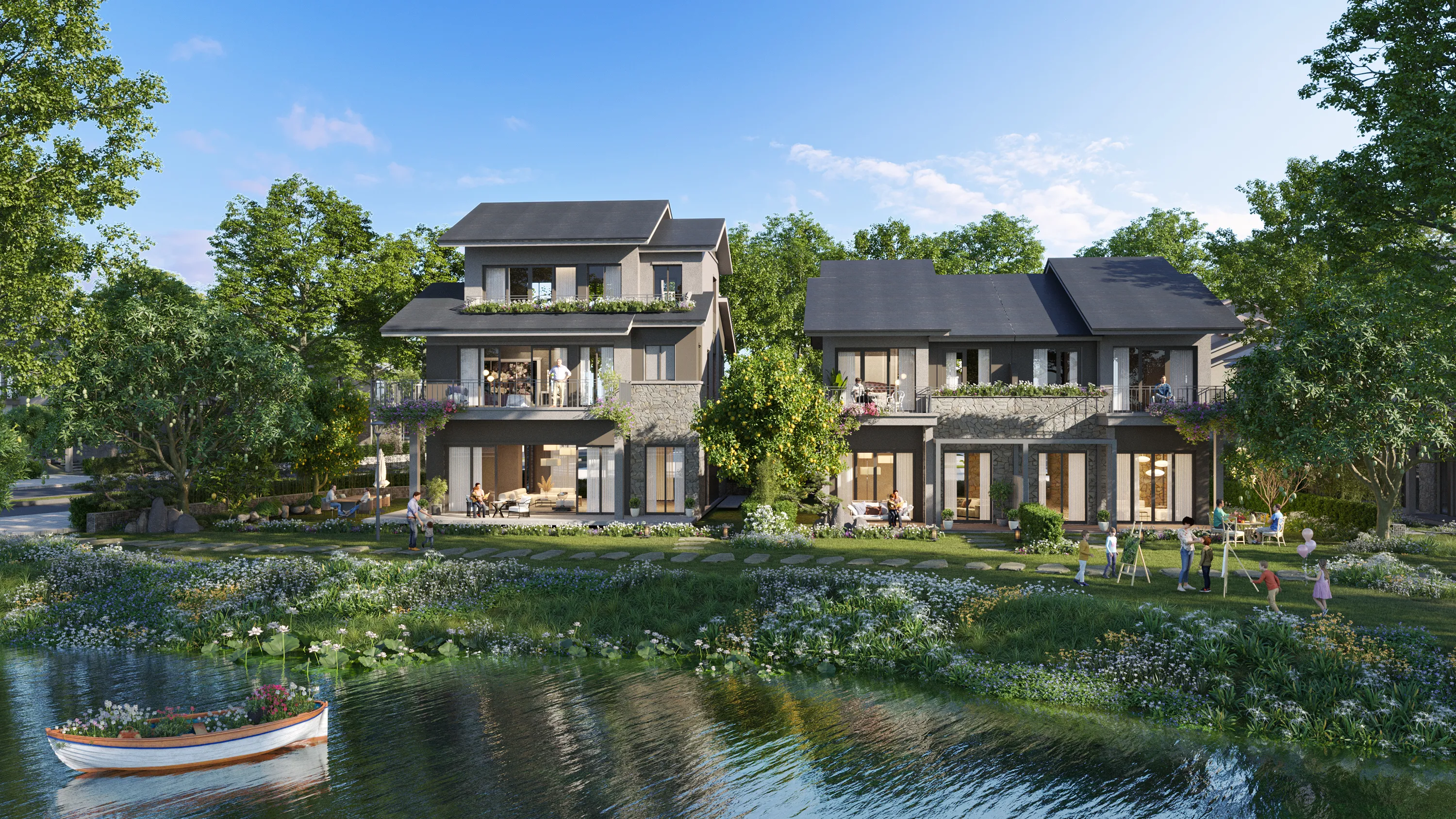 Townhouse Mùa Thu Tại Phân Khu Home Retreat – Không Gian Sống An Yên, Gần Gũi Thiên Nhiên. 매매 타운하우스 Eco Retreat - Phân khu Home Retreat, Bến Lức, Tây Ninh에 위치 Eco Retreat 등록