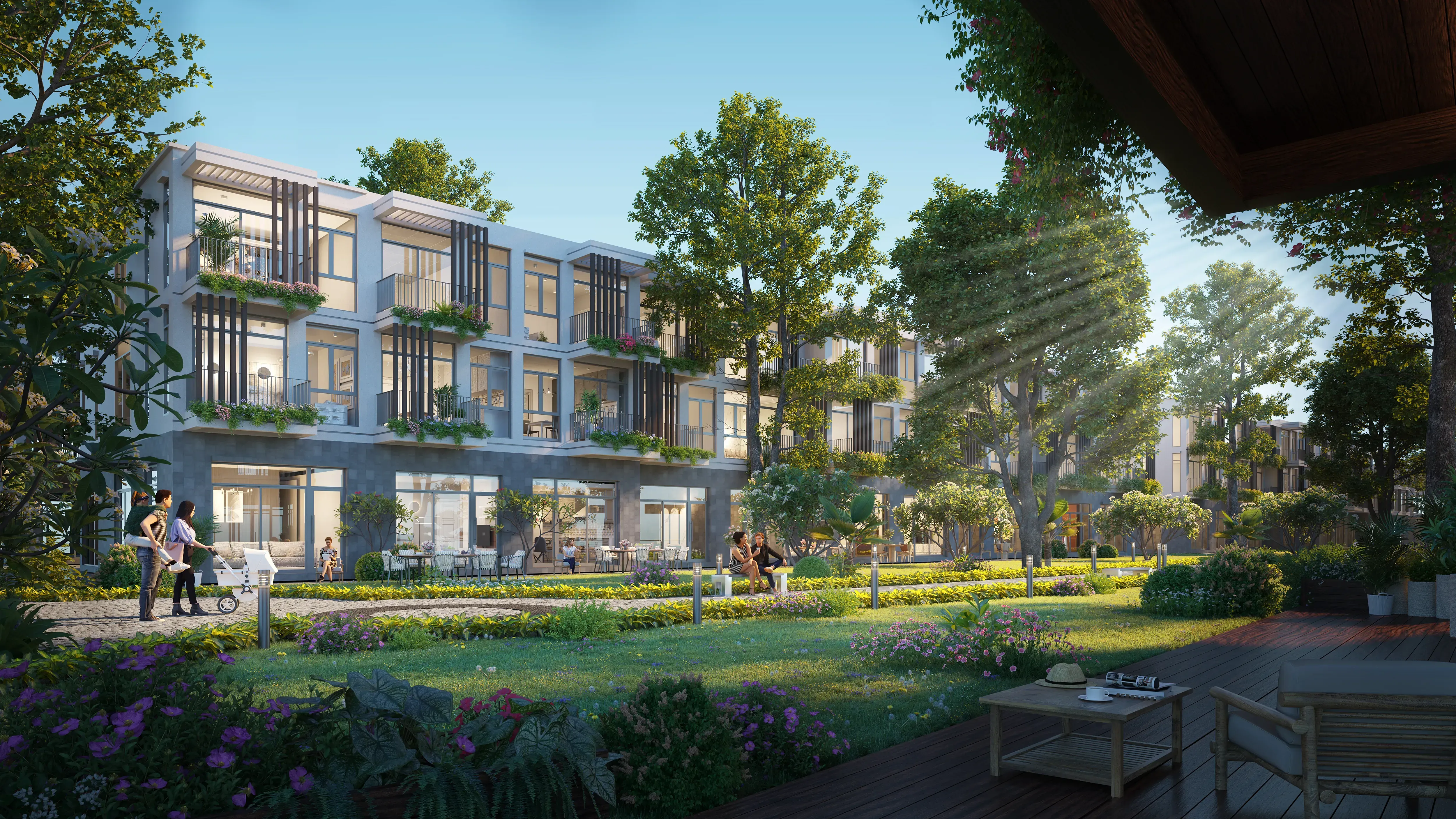 Căn Townhouse Sky Retreat Sau Nhà Có Công Viên Nhỏ, Không Gian Thoáng. 매매 타운하우스 Eco Retreat - Phân khu Sky Retreat, Bến Lức, Tây Ninh에 위치 Eco Retreat 등록