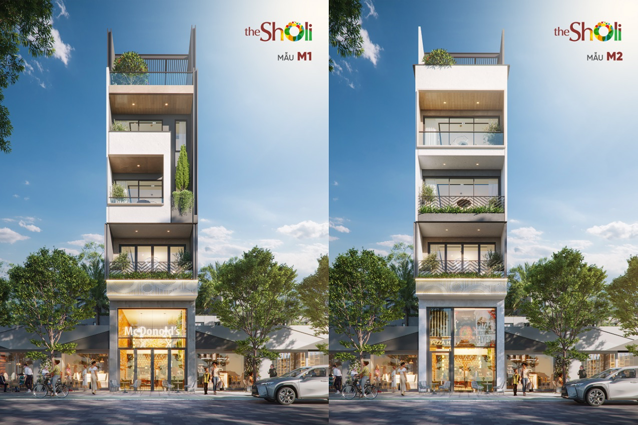 Căn nhà ở phố thương mại The Sholi Bình Tân- Mẫu M1 The Movis | Căn góc ngay công viên nội khu. For Sale shophouse in The Sholi, 311 An Dương Vương kết nối đường Phan Đình Thông, An Lạc, Hồ Chí Minh posted by The Sholi. Hình 1