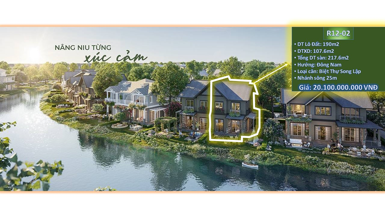 Biệt thự song lập Đảo - 190m2 - TT chuẩn - view sông 25m - Giá 20,1 tỷ. For Sale villa in Eco Retreat Long An, Đường Nguyễn Hữu Trí, Xã Thanh Phú, Huyện Bến Lức, Long An posted by Tấn Sang. Hình 4