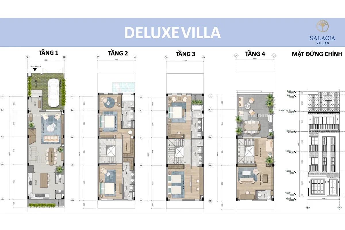 Deluxe Villa Salacia Villas Zone A & B 298m2 4 tầng giá tốt. Mua bán nhà phố tại Salacia Villas, Hắc Dịch Tóc Tiên, Tân Thành, Hồ Chí Minh được đăng bởi Liên hệ PKD. Hình 8