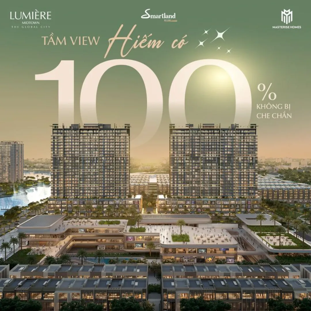 Căn hộ tầng thấp LUMIÈRE Midtown, lựa chọn an cư, tận hưởng phong cách sống thượng lưu. For Sale apartment in Binh Trung, Ho Chi Minh posted by VPI Official