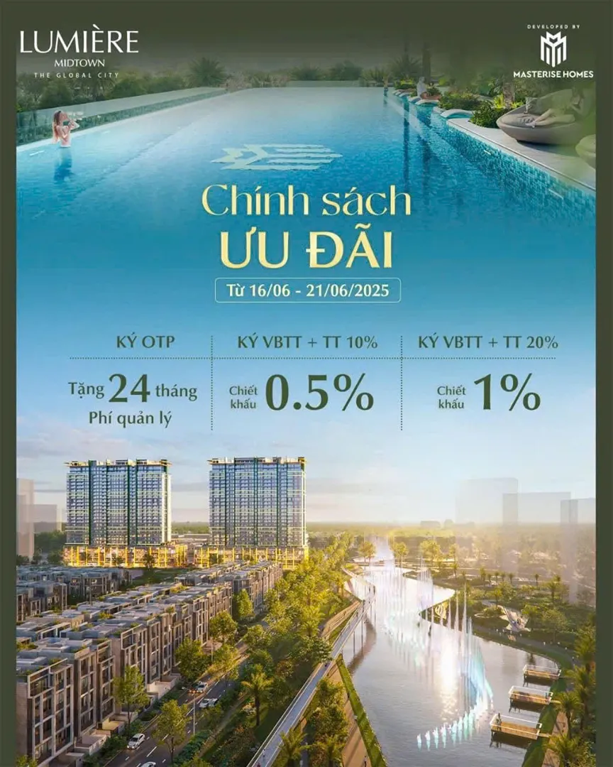 Căn hộ 3PN Lumeire Midtown - The Global City| Căn hộ chuẩn tiện ích cao cấp 5 sao. For Sale apartment in An Phu, Ho Chi Minh posted by VPI Official